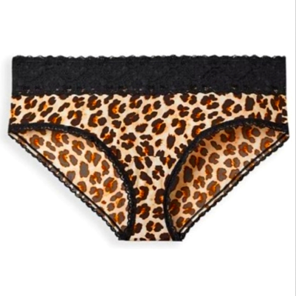 ❤️NWT TORRID ANIMAL PRINT HIPSTER LACE TRIM LATTICE BACK PANTY